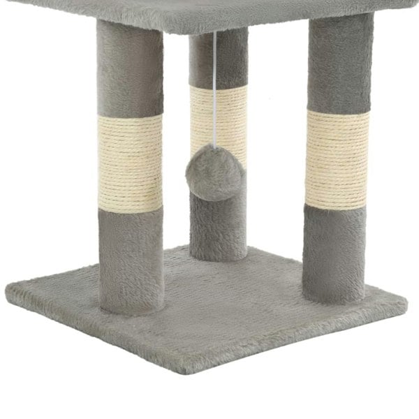 Berkfield Cat Tree with Sisal Scratching Posts 65 cm Grey