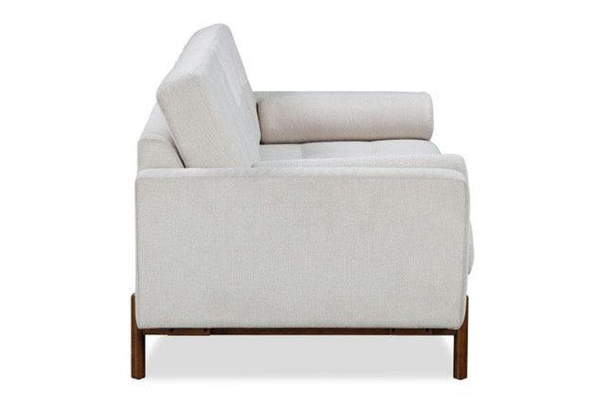 Wyld Haus Curitiba Natural Textured Upholstered 3 Seater Sofa Wooden Legs