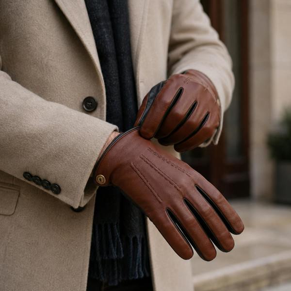 Gabicci Soft Lambskin Real Leather Fleece Lining Gloves: GB-535