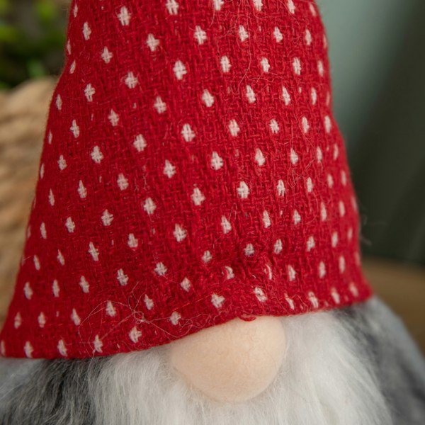 Samuel Alexander 34cm Festive Gonk Cuddly Santa Indoor Christmas Plush Decoration in Spotty Hat