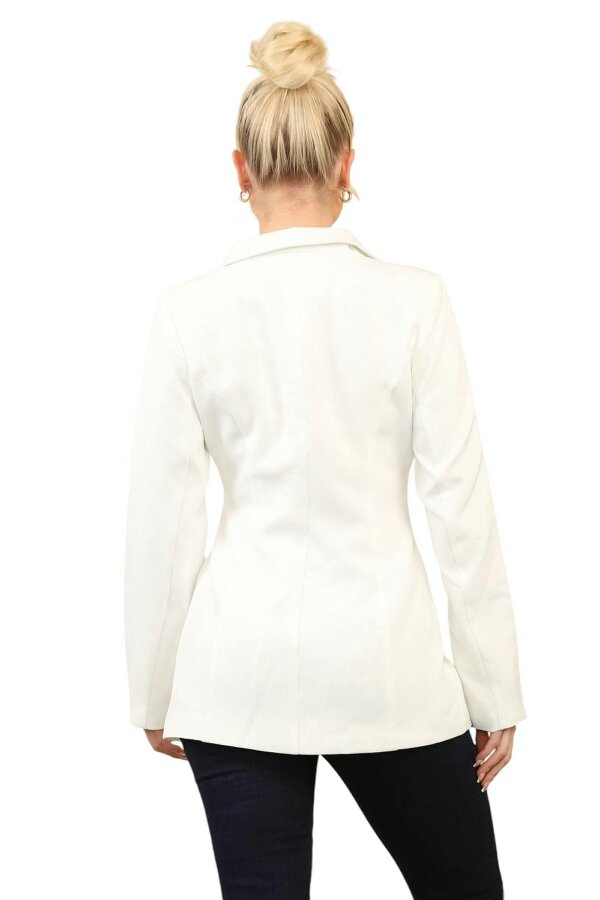 Elaina Fashion Women's White Professional Blazer Elegant Summer Autumn Formal Full Sleeve,