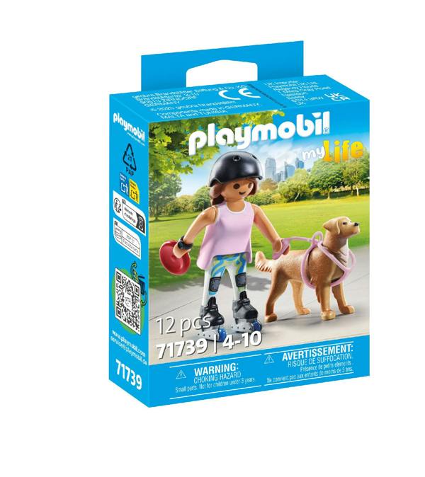 Playmobil Skater with Retriever - 71739 Playset