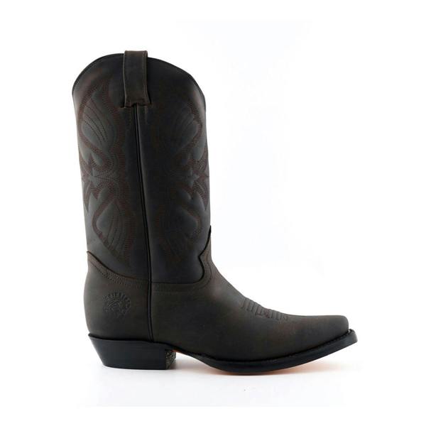 Grinders Mens Brown Cowboy Leather Boots- Louisiana