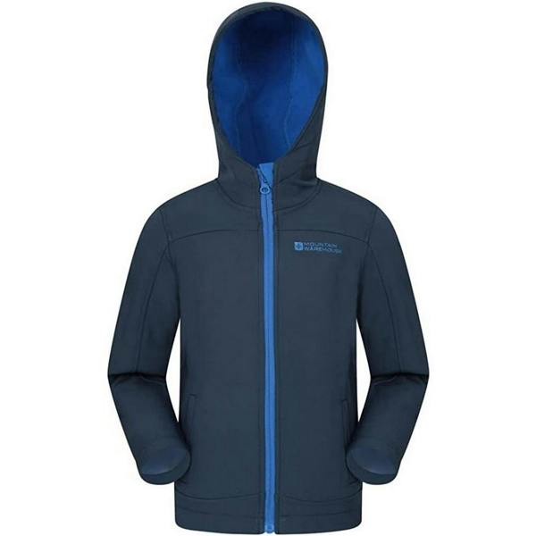 Mountain Warehouse Childrens/Kids Exodus Water Resistant Soft Shell Jacket - Navy