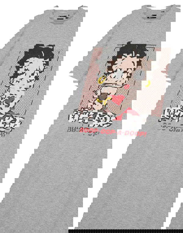 Betty Boop Womens Grey Oop-A-Doop Short Sleeve Nightdress