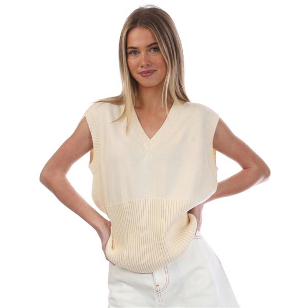 Off White Womens/Ladies Swimming Man Vest Top - Beige - 