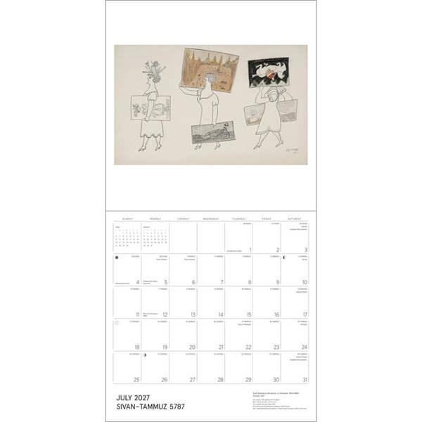 Religion The Jewish Museum Calendar 2027, Wall Calendars, Month To View, Lifestyle, Gift