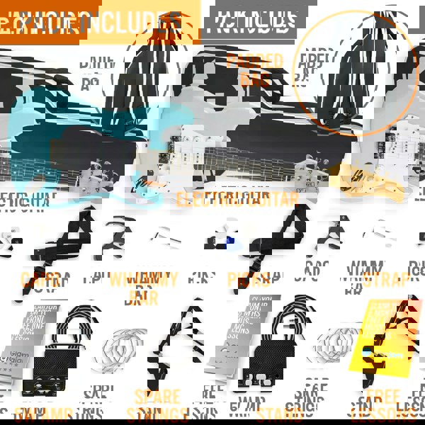 3rd Avenue Full Size Pastel Electric Guitar Pack#Colour_Blue