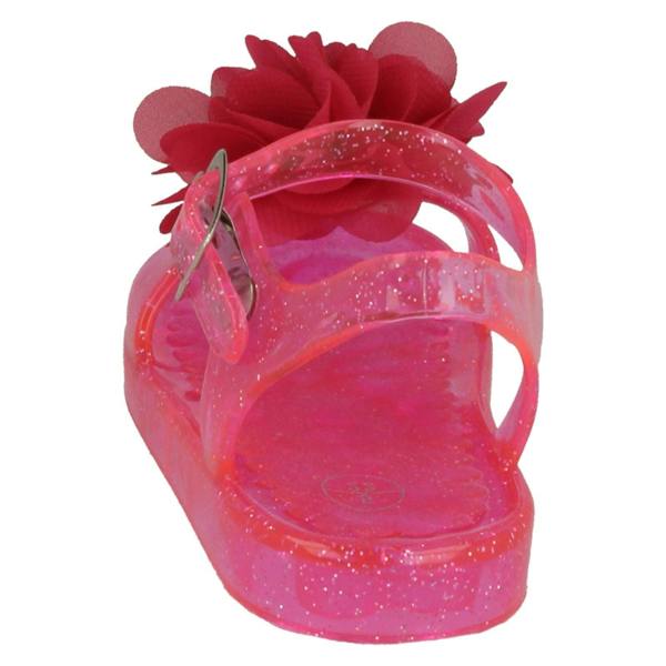 Spot On Girls Spot On Flat Jelly Flower Trim Mule
