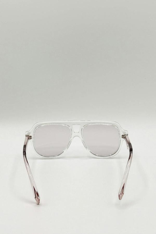 Bold Navigator Sunglasses in Light Grey Pink - svnx