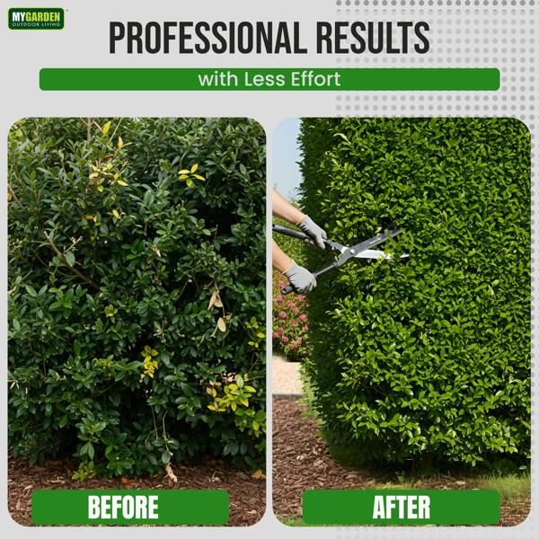 My Garden Outdoor Living Garden Hedge Shears with Hardened Carbon Steel Blades-53cm Lightweight Ergonomic Garden Shears-Trimming Hedges,Grass & Edges