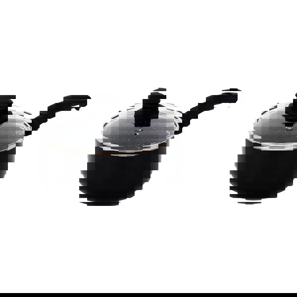 Gr8 Home Aluminium 8 Pc Marble Ceramic Non Stick Induction Frying Pan Saucepan Set Black