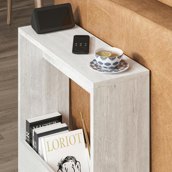 Decortie Simpi Slim End Table with Magazine Rack (H) 60cm