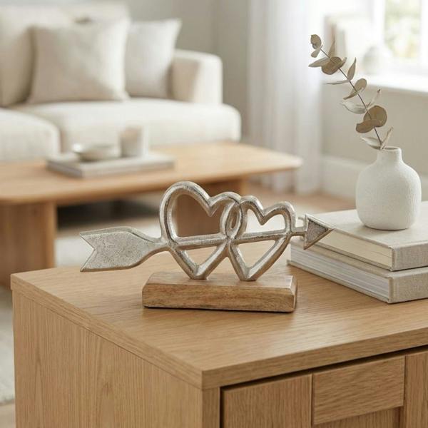 Garden Greatness Double Heart Cupid Mounted Ornament
