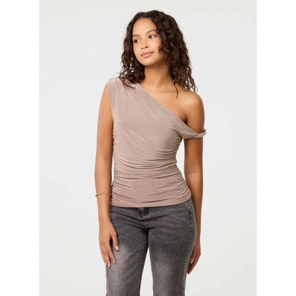 Pink Vanilla Twist Shoulder Top