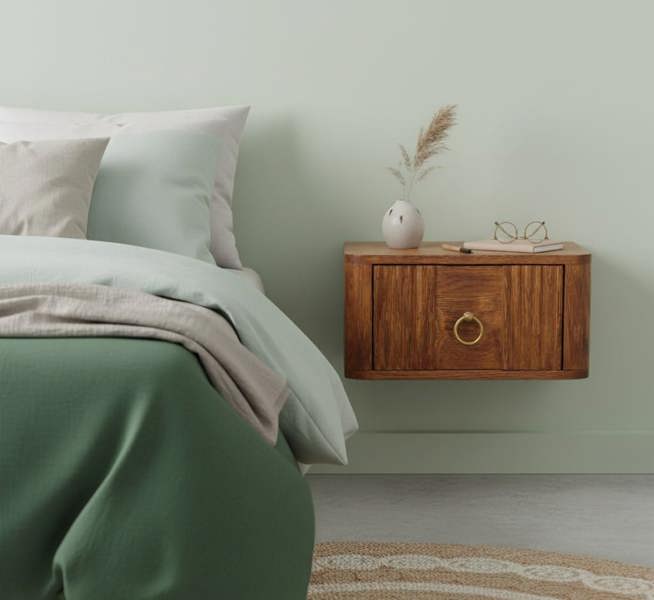 Artisan Furniture Solid Wood Aurelia Wall Bedside