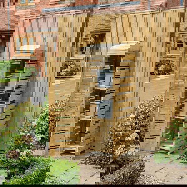 Arbor Garden Solutions Binbreeze 3 Bins Recycling Storage Organizer