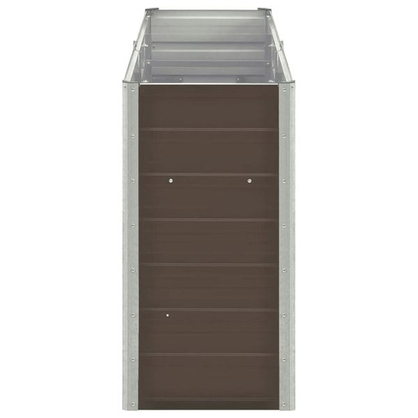 Berkfield Garden Raised Bed Galvanised Steel 240x40x77 cm Brown