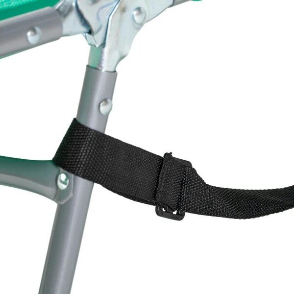 Foldable Sun Lounger with Reading Hole - Green