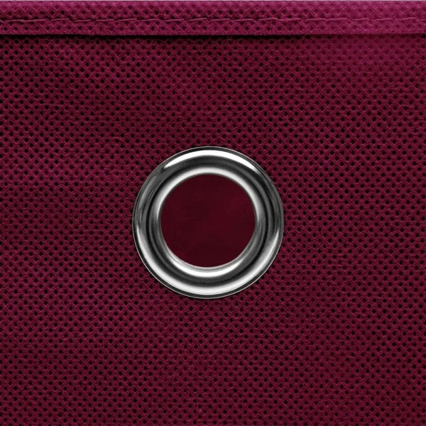 Berkfield Storage Boxes 4 pcs Dark Red 32x32x32 cm Fabric