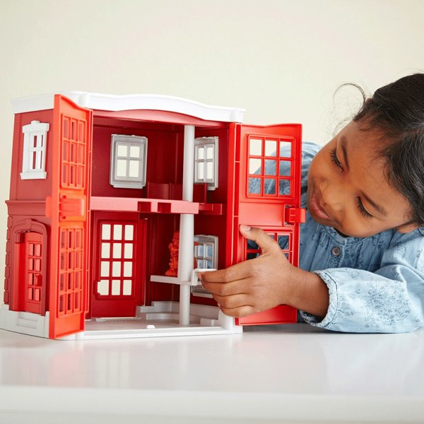 Green Toys Fire Station Playset - Made From 100% Recycled Plastic