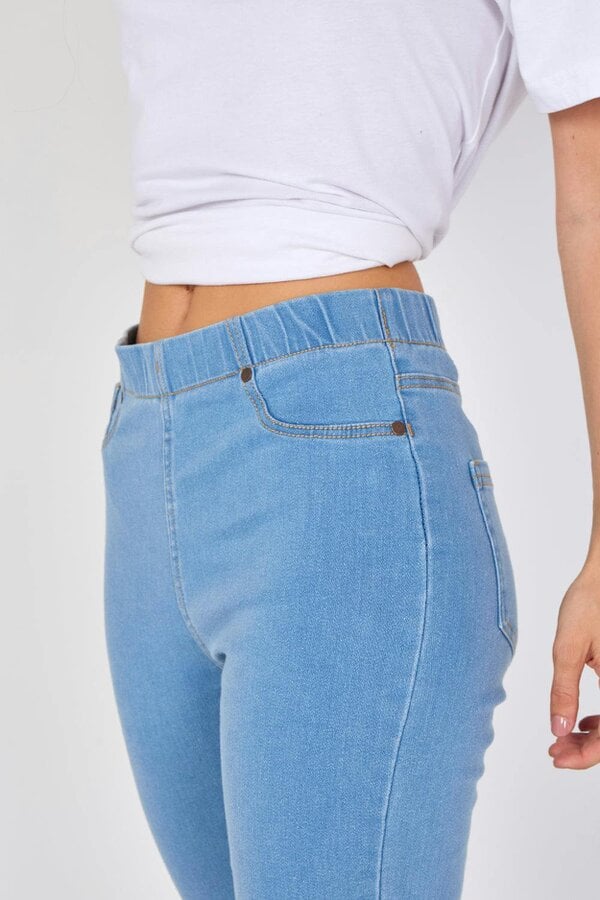 Elaina Fashion Light Wash Stretch Denim Jeggings