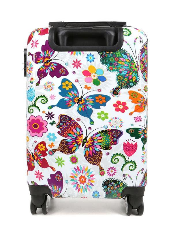 Snowball Hard Shell Printed Dual 4 Wheel Luggage Suitcase
