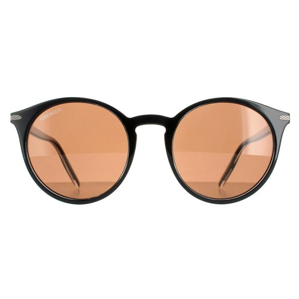 Serengeti Sunglasses Leonora SS028002 Shiny Clear and Black Polarized Drivers