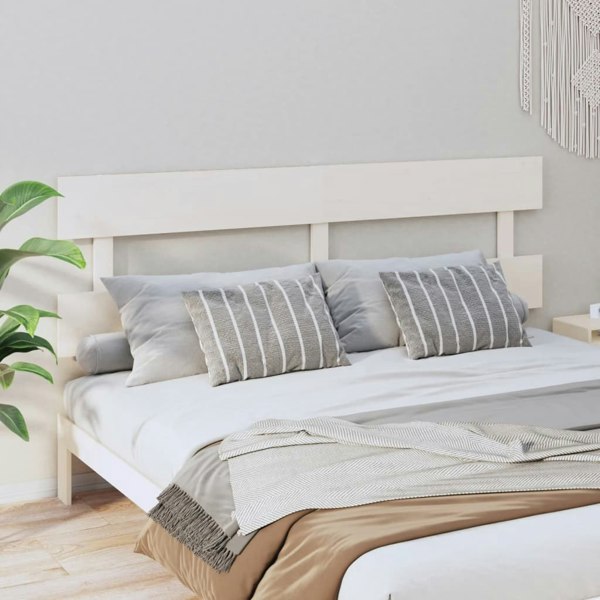 Berkfield Bed Headboard White 184x3x81 cm Solid Wood Pine