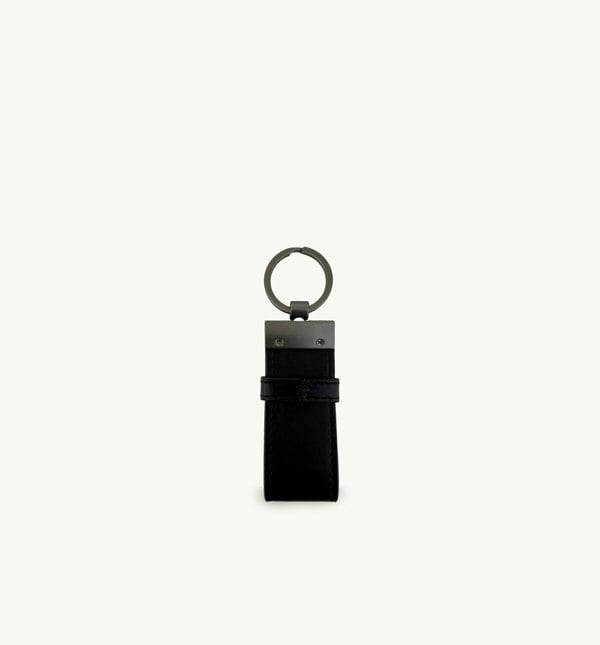 Apatchy London Black Leather Loop Keyring and Cardholder Gift Set