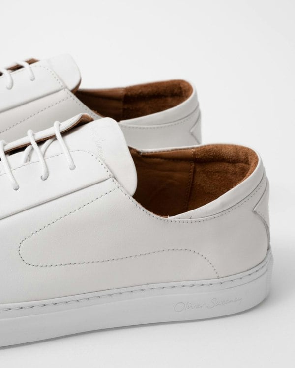 Oliver Sweeney Sirolo Mens Calf Leather Lightweight Trainers - White