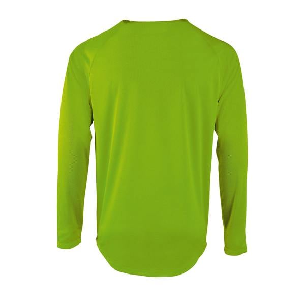 SOLS Mens Sporty Long Sleeve Performance T-Shirt - Neon Green
