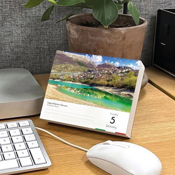 Italy Desk Calendar 2027, Desk Calendars, Day To View, Travel, Gift