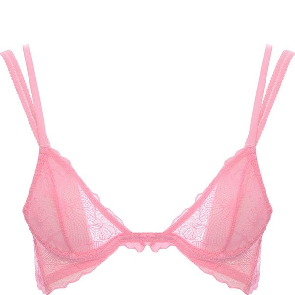 Lost Ink Womens Lace Underwire Longline Bra