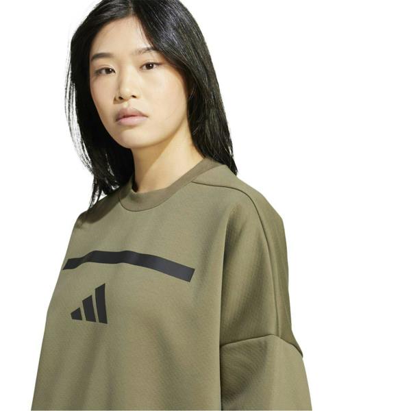 Adidas Womens/Ladies Z.N.E. PrimeKnit Sweatshirt - Olive Strata - 