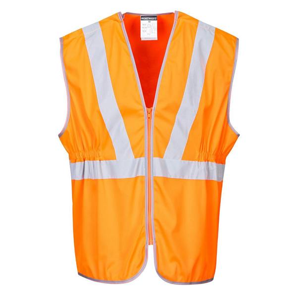 Hi-Vis Zip Long Length Vest Portwest