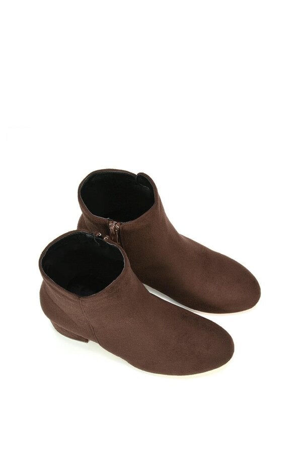 XY LONDON Mid Block Heel Zip Up Ankle Boots
