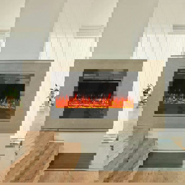 40 Inch Real Flame Wall-Mounted Electric Fireplace Wall Mounted Fireplaces Living and Home