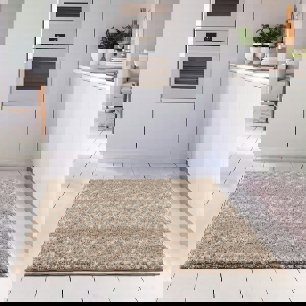 Beige Shaggy rug High Quality Elegant Moroccan Pattern