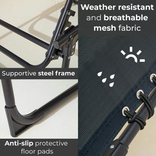 Neo Direct Two Neo Grey Outdoor Folding Sun Loungers