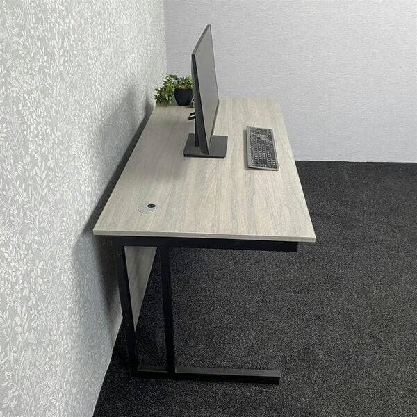 Kosy Koala Grey Office Desk with Sturdy Iron Legs Office Furniture 120cm