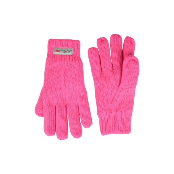 Mountain Warehouse Childrens Thermal Thinsulate Knitted Gloves - Bright Pink