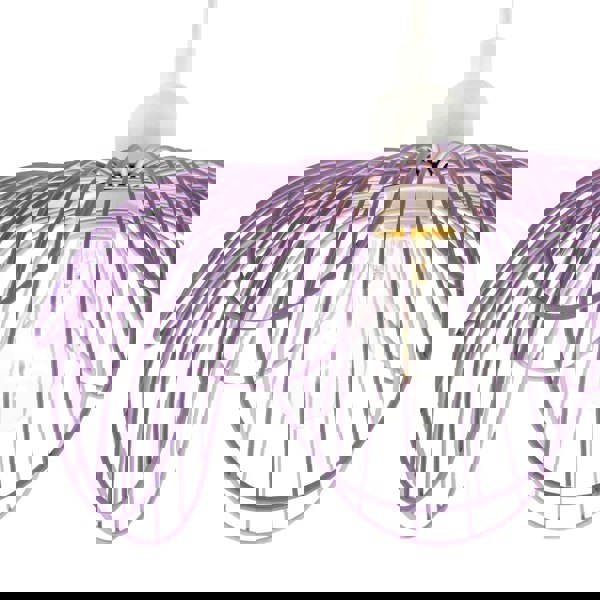 Mate Lilac Metal Wire Overlapping Petal Ceiling Pendant Light Shade Image 3
