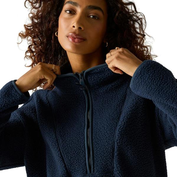 Regatta Womens/Ladies Frankie Borg Half Zip Longline Fleece Top - Navy - 