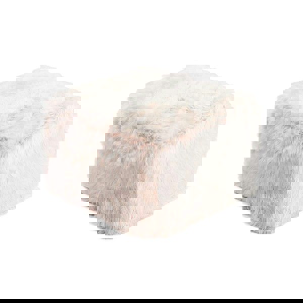 Long Wool Sheepskin Pouf Candy