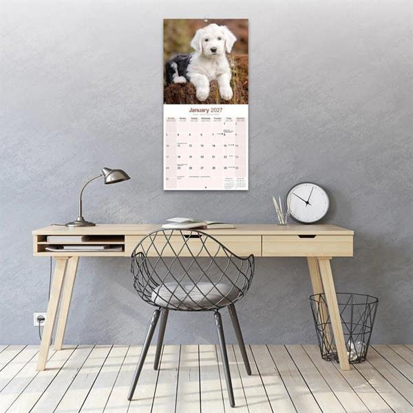 Old English Sheepdog Calendar 2027, Wall Calendars, Month To View, Dogs, Gift