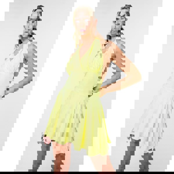 Pink Vanilla Slinky Halter Mini Dress