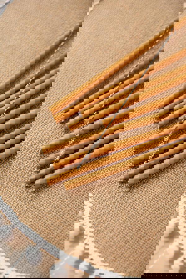 Natural Elements Reusable Straws, 10 Piece Bamboo Straw Set with Cleaning Brush, 19cm