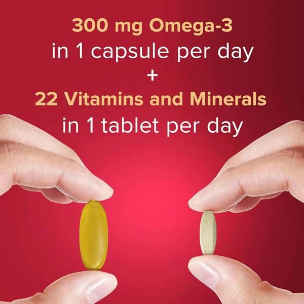Seven Seas Omega-3 & Multivitamins Man 30 Day Duo Pack With Biotin & Iron