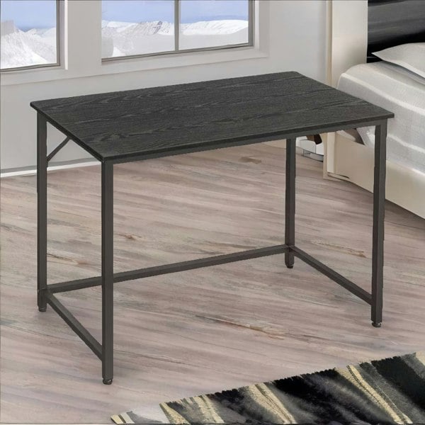 Rafaelo Mobilia Industrial Computer Desk Home Office Workstation Black